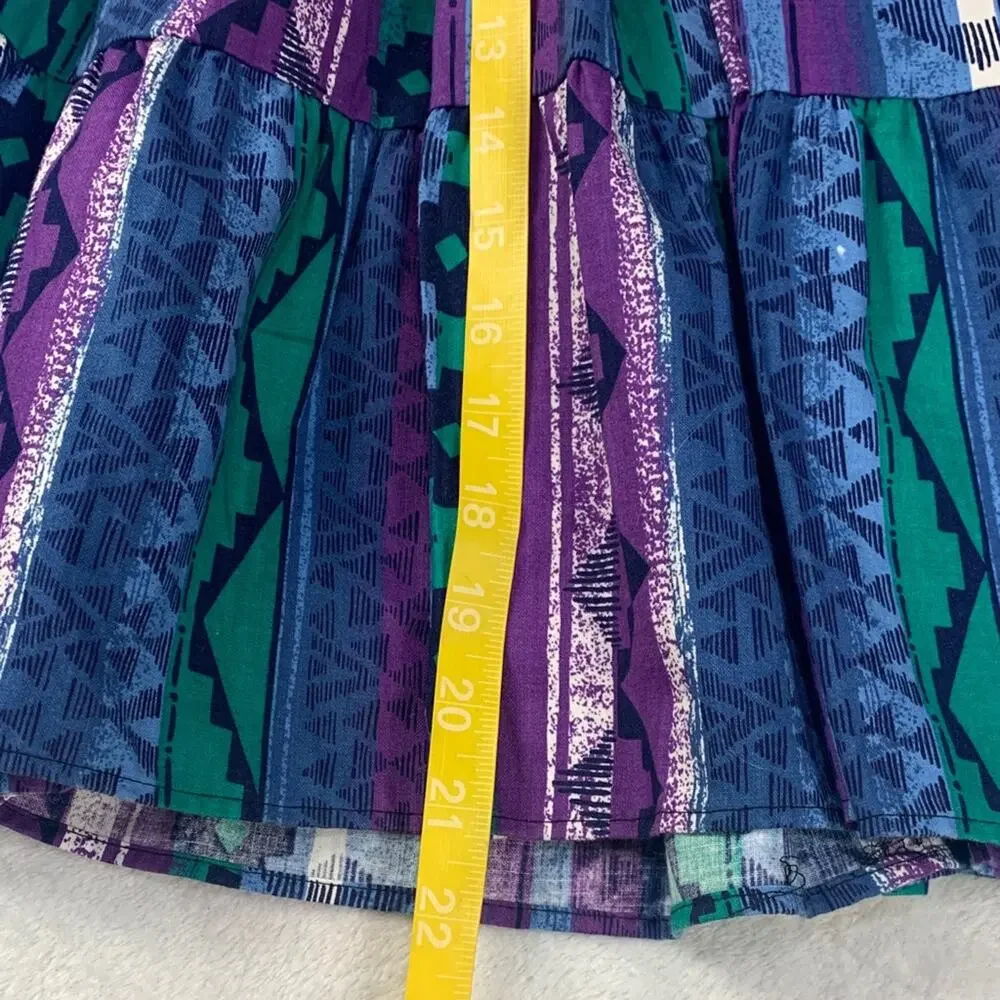 Western Collection size small two piece shirt skirt set rodeo cowgirl Aztec vint